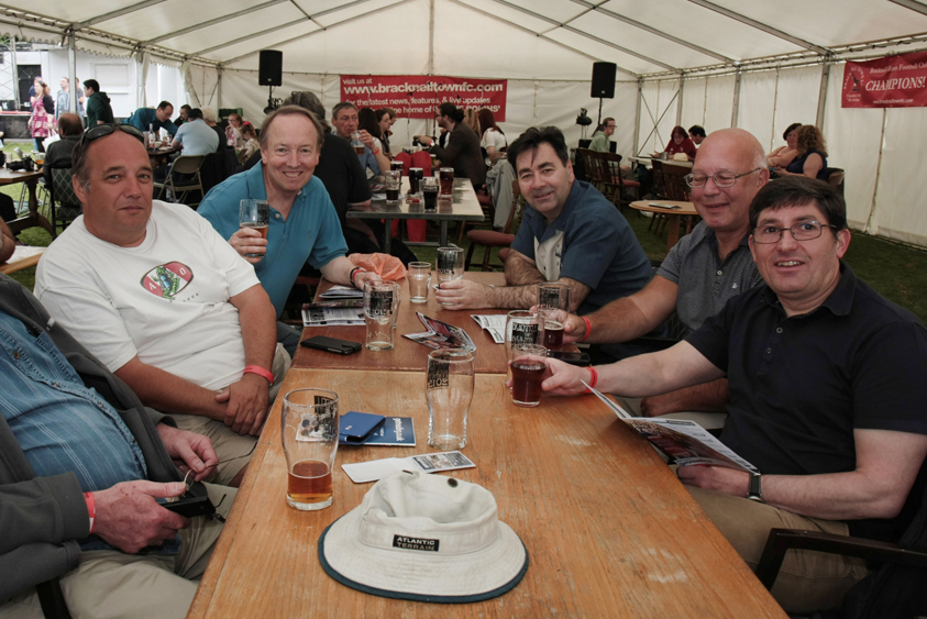 Festival goers enjoying the 2015 Bracknell Beer Festival.
