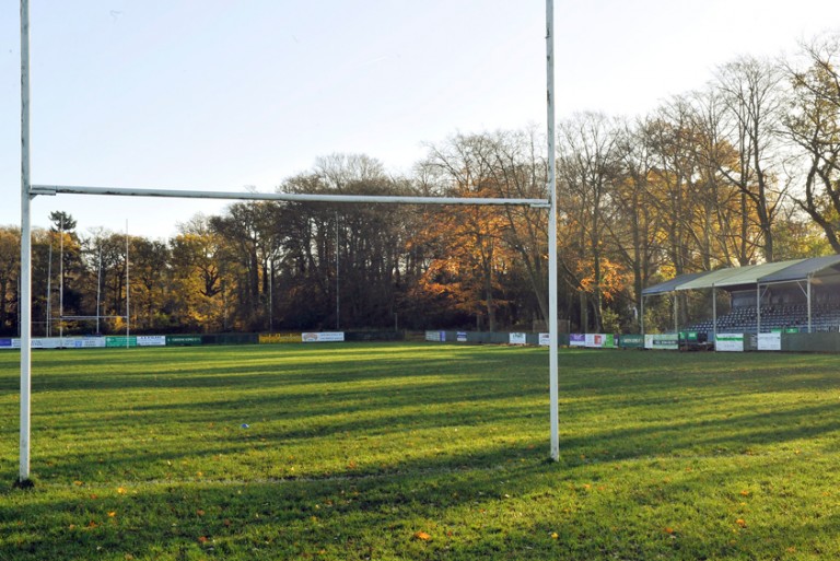 The pitch at Bracknell Rugby Club - Lily Hill Park.