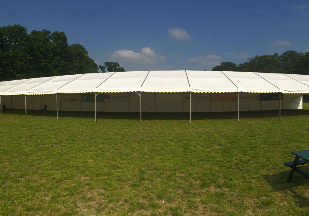 The marquee at Bracknell Rugby Club.
