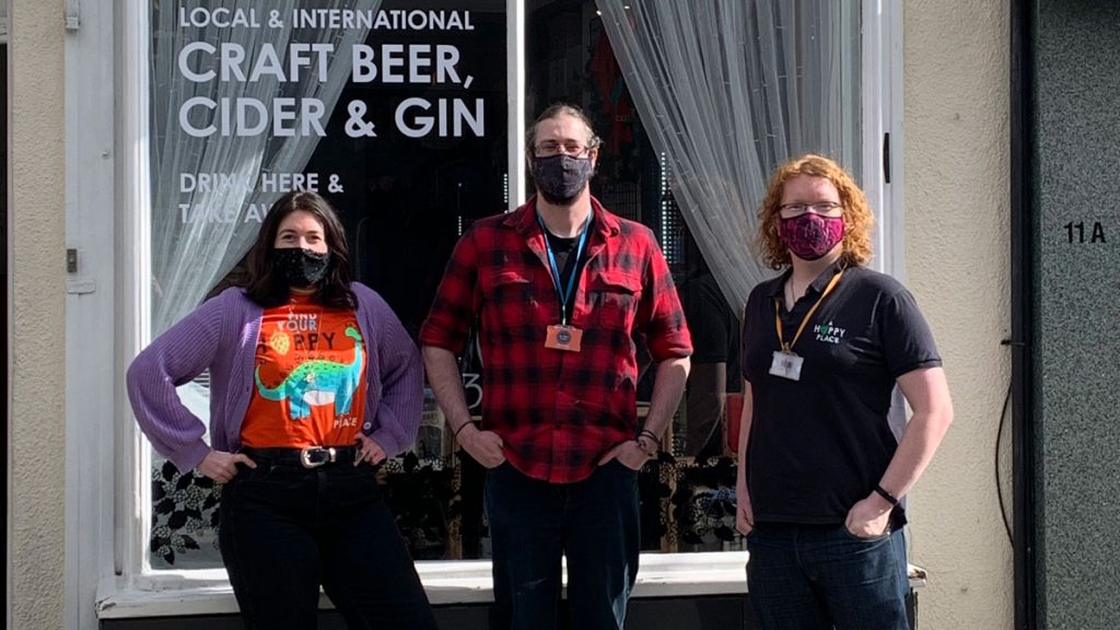 The team at A Hoppy Place in Windsor, left to right: Naomi, Jason and Dave.