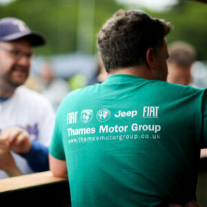 Volunteer shirts with logos at Bracknell Ale & Cider Festival.